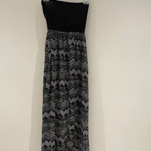 Strapless/tube top maxi dress.
